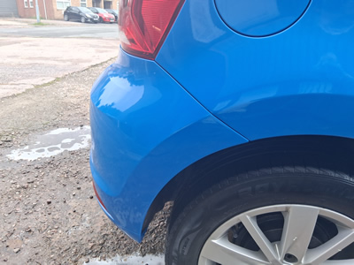 vw polo bumper after
